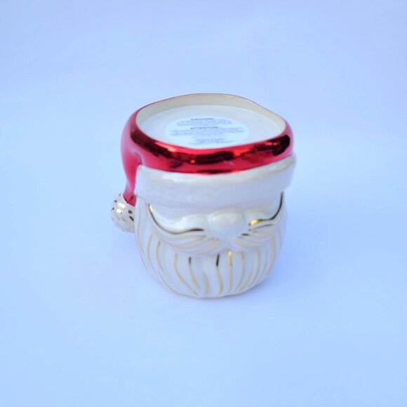 Bath & Body Works SANTA CLAUS HEAD 3-WICK Candle Holder PEDESTAL Christmas 2021 - Picture 3 of 7